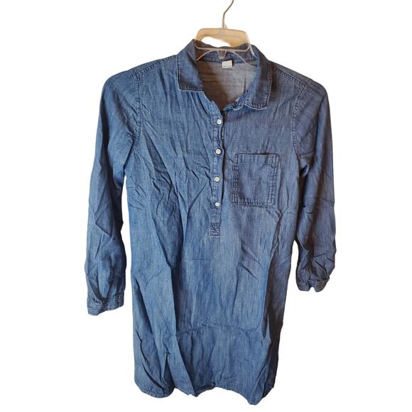 Old Navy Chambray Collared Shirt Dress, Small - Picture 1 of 6